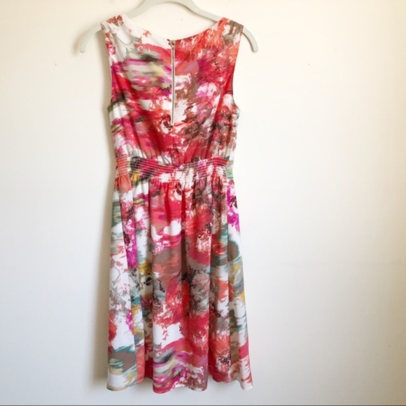 Anthropologie Sleeveless Fit Flare Abstract Dress - Picture 3 of 4